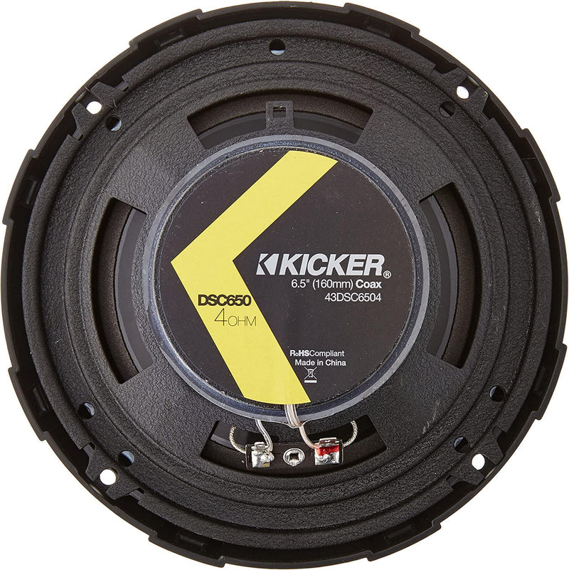 Kicker DSC650 DS Series 6.5 4-Ohm Coaxial Speakers - Pair