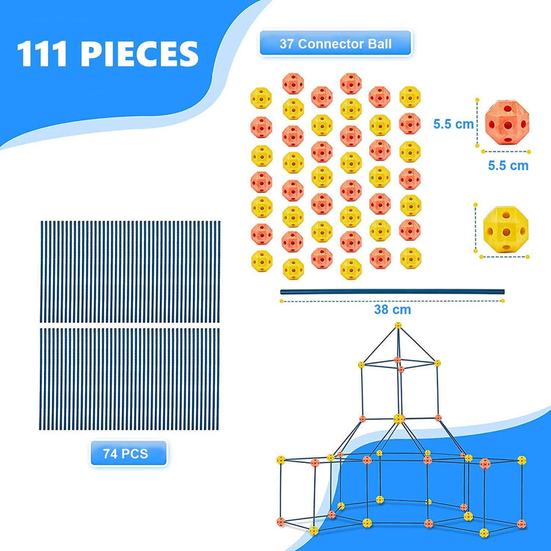 Kids Fort Building Kit Stem Toys For 5 6 7 8 9 10 11 12 Year