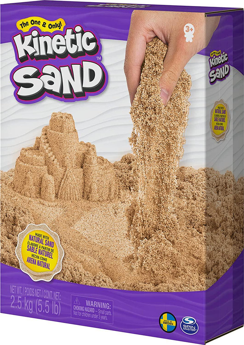 Kinetic Sand, 2.5kg (5.5lb) of All-Natural Brown Sensory Toys Play San