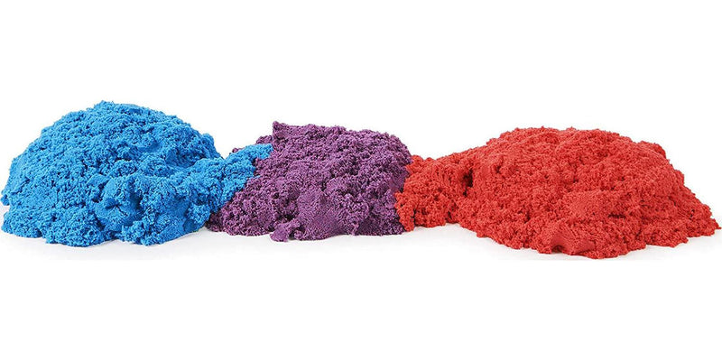 Kinetic Sand, Online Exclusive 6lb Mega Mixin’ Bag with 2lbs Each of Red, Yellow and Blue Play Sand, Sensory Toys for Kids Ages 3 and Up
