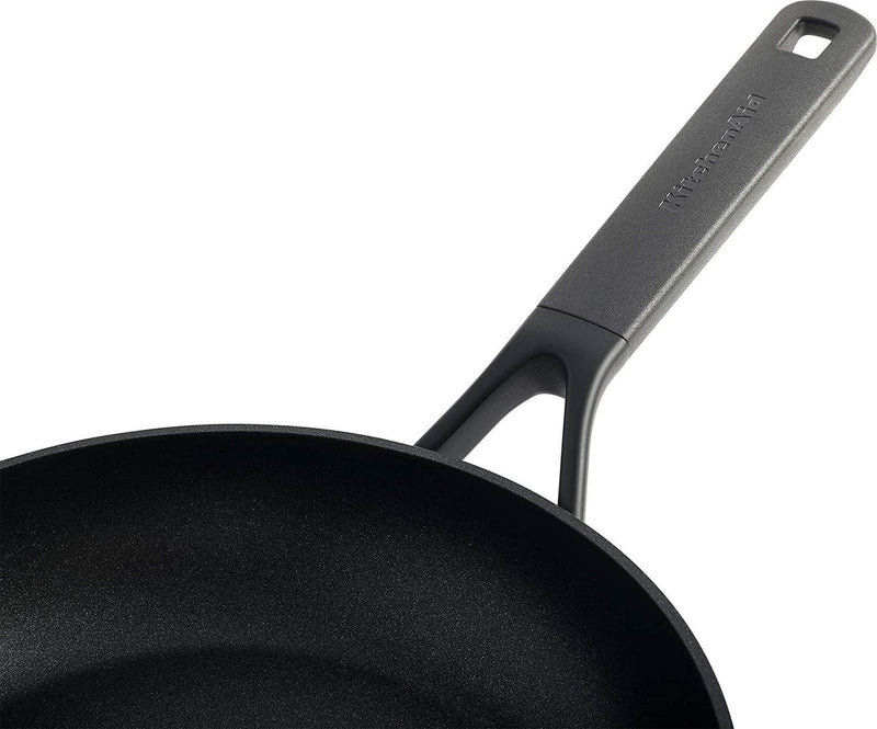 KitchenAid Classic Frying Pan, Non Stick Aluminium 24cm Frying Pan with Stay-Cool Handle, Induction, Oven and Dishwasher Safe, Black
