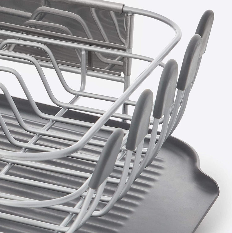 KitchenAid Stainless Steel Wrap Compact Dish Rack, 16.06-Inch, Gray