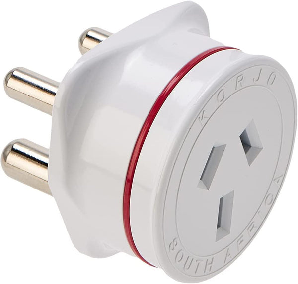Korjo South Africa Travel Adaptor, for AU/NZ Appliances, use in SA