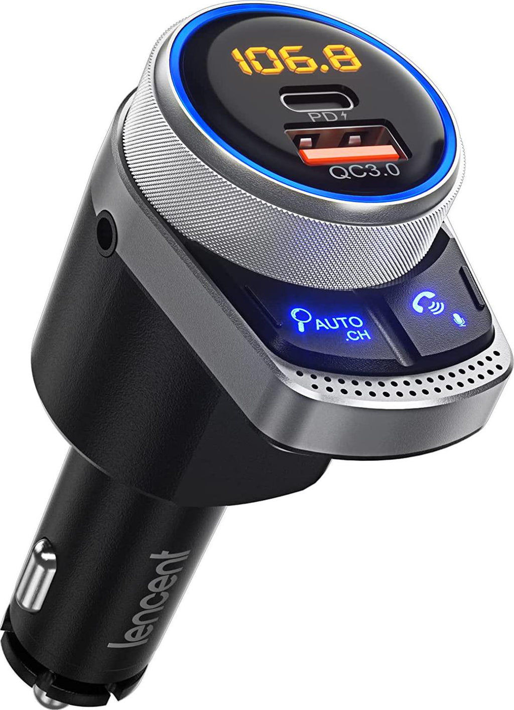 LENCENT FM Transmitter Bluetooth in-car , Auto-Tune Frequency Auto Sea