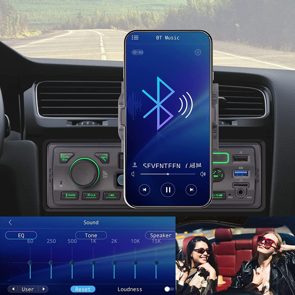 Radio Coche LXKLSZ Autoradio Bluetooth 1 DIN con App Control