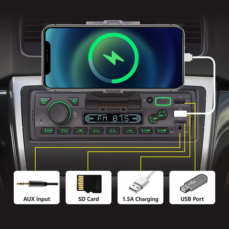 Radio Coche LXKLSZ Autoradio Bluetooth 1 DIN con App Control