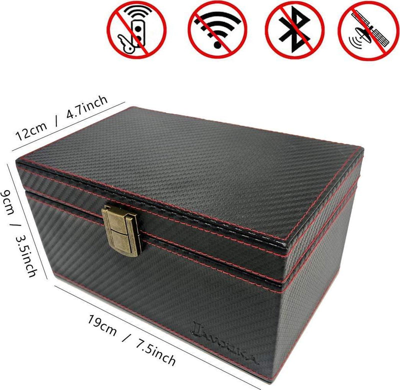  Todoxi Faraday Box Car Key Fob Protector RFID Box for Keys  Large PU Leather RFID Signal Blocking Car Security Proection Box (Black) :  Automotive