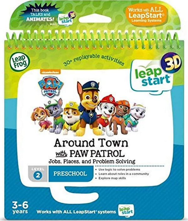 LeapFrog 80-460203 Level 2 LeapStart Book - Around Town with Paw Patrol - 3D Enhanced Book