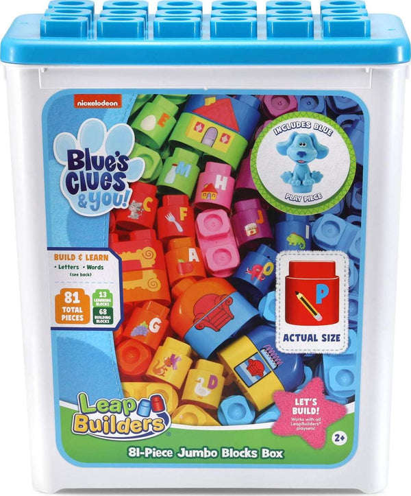 LeapFrog LeapBuilders Blue&#039;s Clues and You! 81-Piece Jumbo Blocks Box