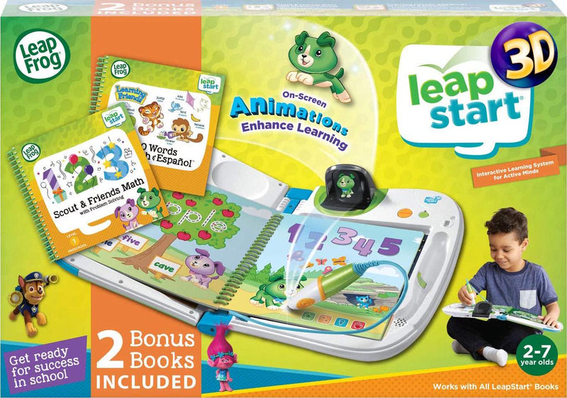 LeapFrog LeapStart 3D Interactive Learning System and 2 Book Combo Pack: Learning Friends and Scout and Friends Math