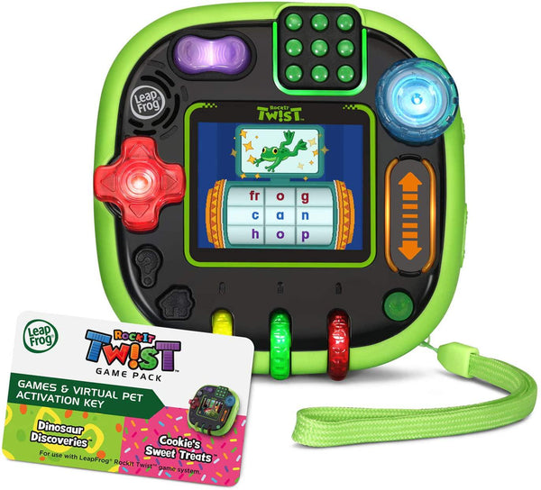 LeapFrog Rockit Twist Handheld Learning Game System, Purple and 2-Game Pack: Cookie's Sweet Treats and Dinosaur Discoveries