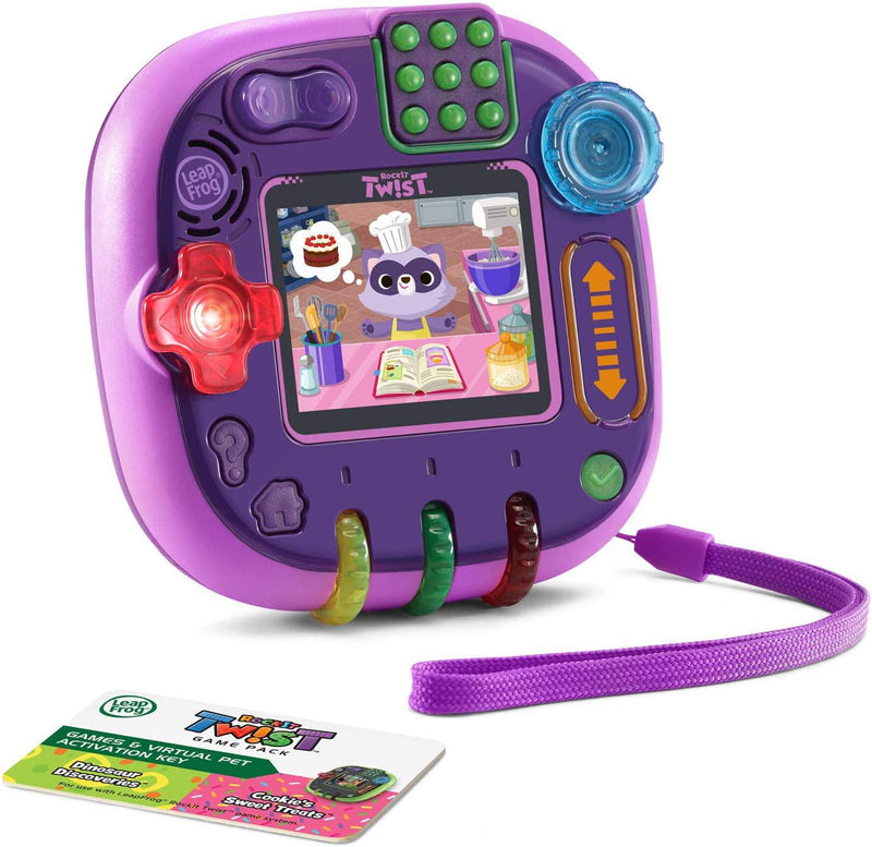 LeapFrog Rockit Twist Handheld Learning Game System, Purple and 2-Game Pack: Cookie&