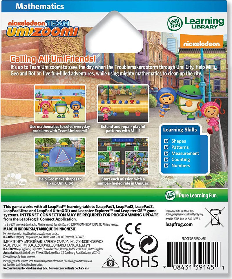 Leapfrog Team Umizoomi Learning Game: Umi City Heroes (for LeapPad Tablets and LeapsterGS)