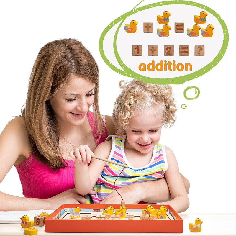 LiKee Math Number Addition& Subtraction Games Counting Puzzles Preschool Educational Montessori Kindergarten Sorting Toys Learning Activity for Teacher, Kids Boys Toddlers 3+ Years Old