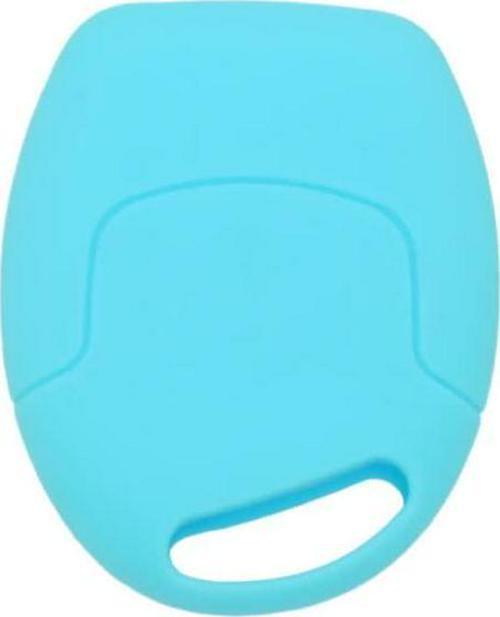 (Light Blue) - Fassport Silicone Cover Skin Jacket fit for Ford 3 Button Remote Key CV9702 Light Blue