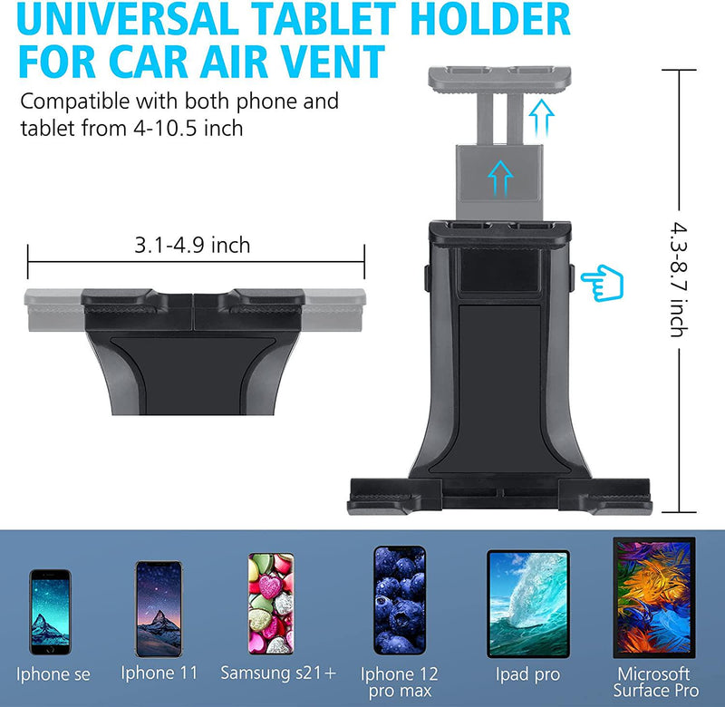 Adjustable Universal Car Tablet Mount Holder for iPad Mini Air Pro Tablet  Phone