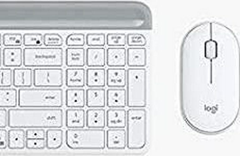 Logitech 920-009183 MK470 Slim Wireless Keyboard and Mouse Combo,2.4 GHZ USB Receiver, White