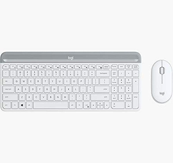 Logitech 920-009183 MK470 Slim Wireless Keyboard and Mouse Combo,2.4 GHZ USB Receiver, White