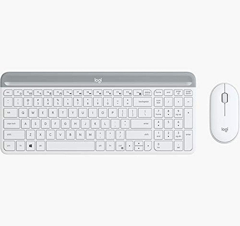 Logitech 920-009183 MK470 Slim Wireless Keyboard and Mouse Combo,2.4 GHZ USB Receiver, White