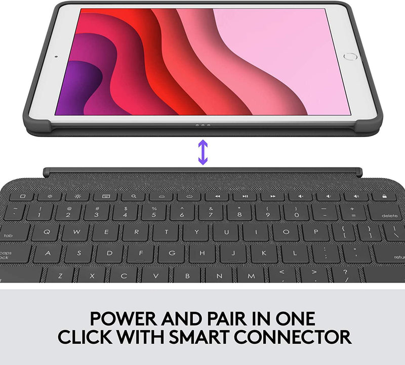 Logitech Combo Touch Backlit Keyboard Case with Trackpad And Smart Connector For Ipad