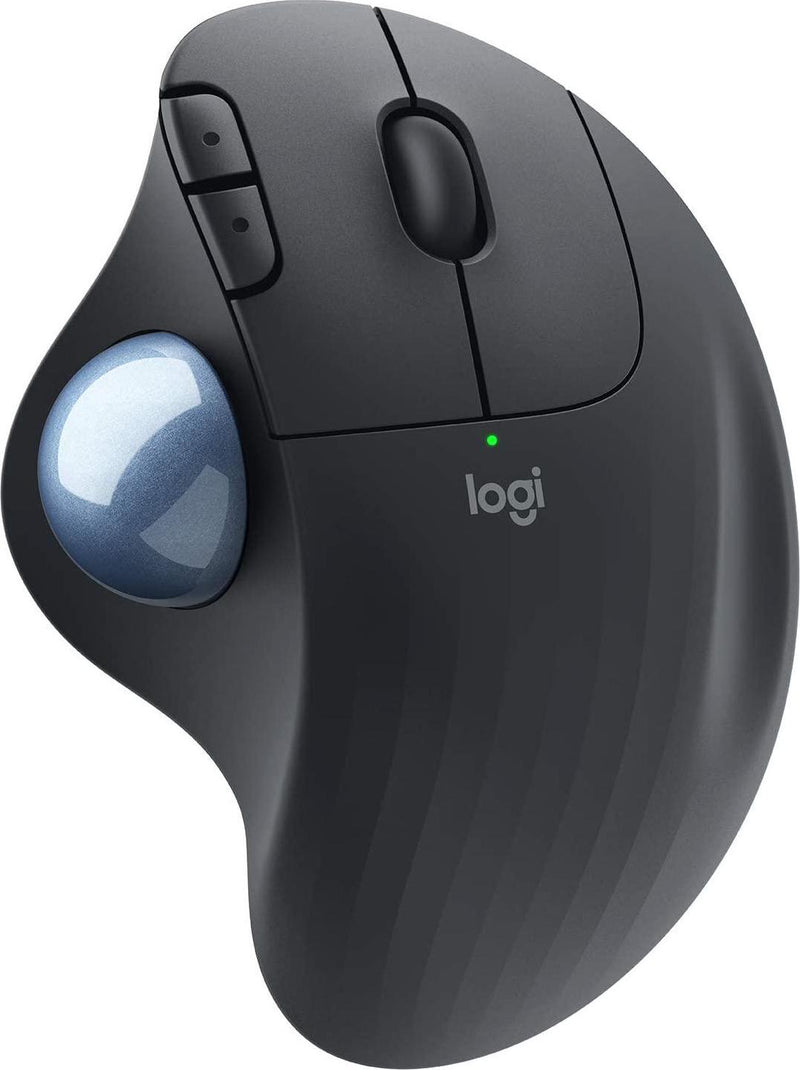 Logitech Ergo M575 Wireless Trackball Mouse - Easy Thumb Control, Precision and Smooth Tracking, Ergonomic Comfort Design, for Windows, PC and Mac with Bluetooth and USB Capabilities - Black