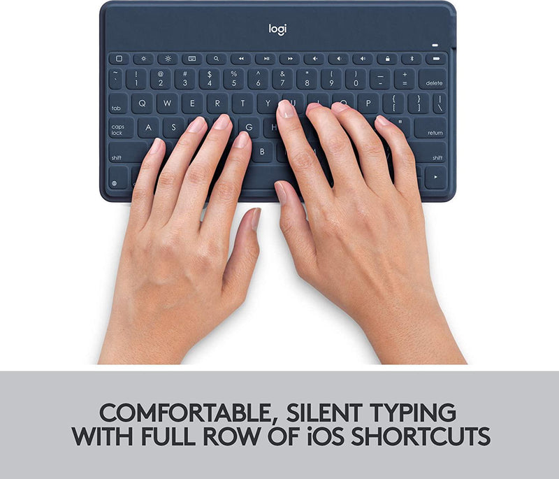 Logitech Keys-to-Go Ultra Slim Keyboard with iPhone Stand, Blue