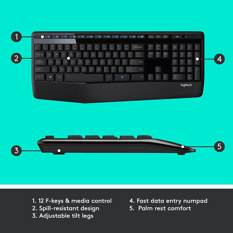 Logitech MK345 Wireless Keyboard and Mouse Combo