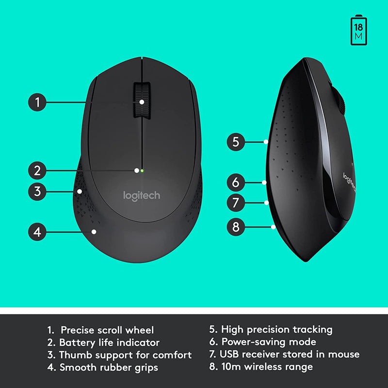 Logitech MK345 Wireless Keyboard and Mouse Combo