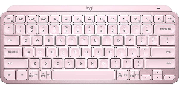 Logitech MX Keys Mini Minimalist Wireless Illuminated Keyboard, Rose