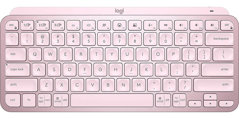 Logitech MX Keys Mini Minimalist Wireless Illuminated Keyboard, Rose