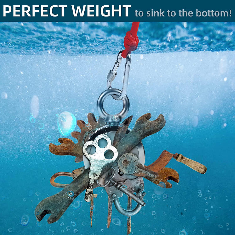 Magnet Fishing Kit, 650LBS Fishing Magnet with Rope, Grappling