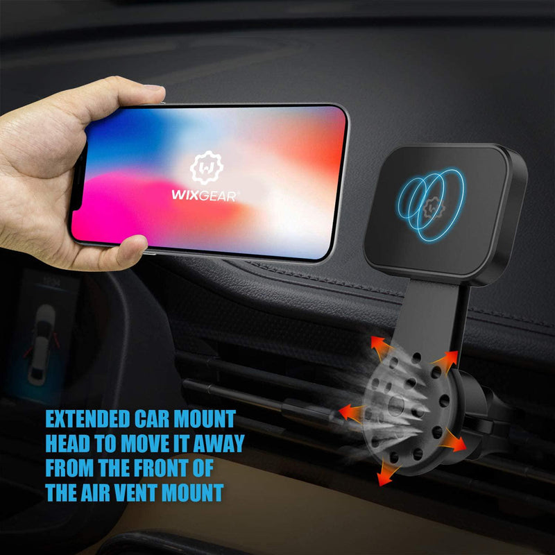 WizGear [NEW 2 PACK] Universal Air Vent Magnetic Car Mount Holder