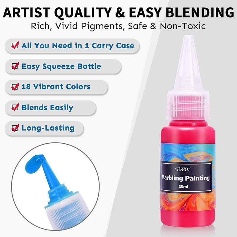 WATER MARBLING PAINT Art Kit All Ages 6/12 Colors N Hot ew B4A6 $12.12 -  PicClick AU