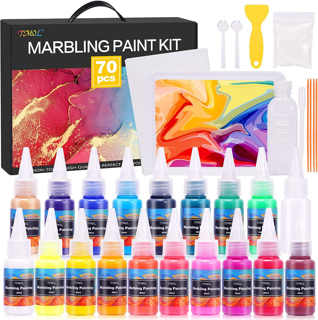 DADDY BRO Marble Painting Kits - Arts and Crafts for Girls & Boys
