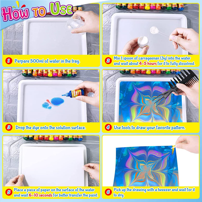 Catcrafter Marbling Paint Kit For Kids - STEM Art and Crafts Toys