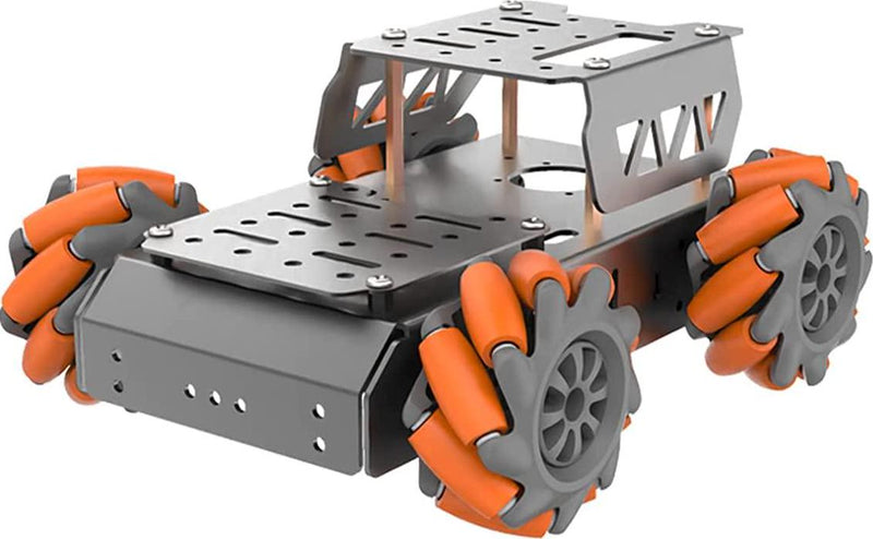 Mecanum Wheel Chassis Car Kit with TT Motor, Aluminum Alloy Frame, Smart Car Kit for DIY Education Robot Car Kit