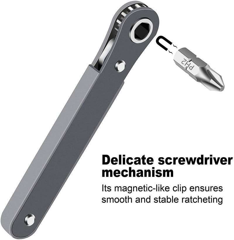 MulWark 20pc 1/4 Ultra Low Profile Mini Ratchet Wrench Close Quarters