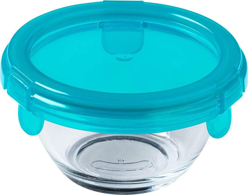 My First Pyrex+ 200ml Round Dish, with Blue BPA Free plastic lid