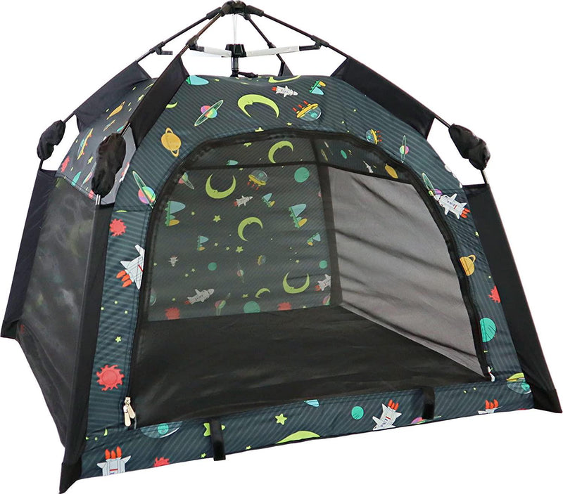 NARMAYÂ Play Tent Black Galaxy Instant Tent for Infants and Toddlers Indoor and Outdoor Play - 39 x 39 x 32 inch