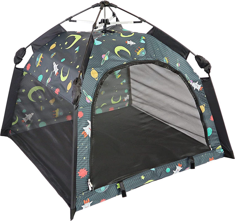 NARMAYÂ Play Tent Black Galaxy Instant Tent for Infants and Toddlers Indoor and Outdoor Play - 39 x 39 x 32 inch