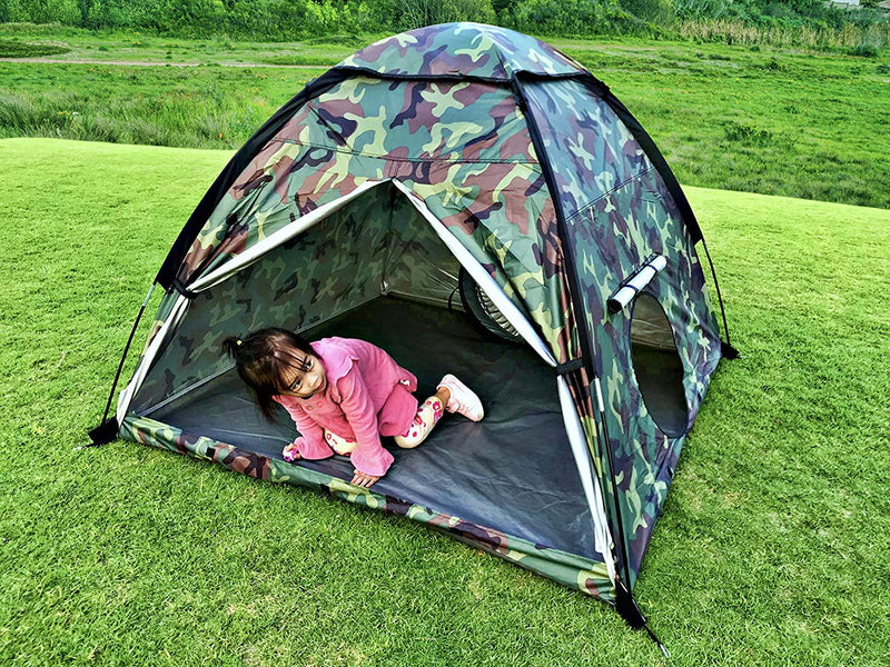 NARMAYÂ Play Tent Camouflage Dome Tent for Kids Indoor / Outdoor Fun - 152 x 152 x 111 cm