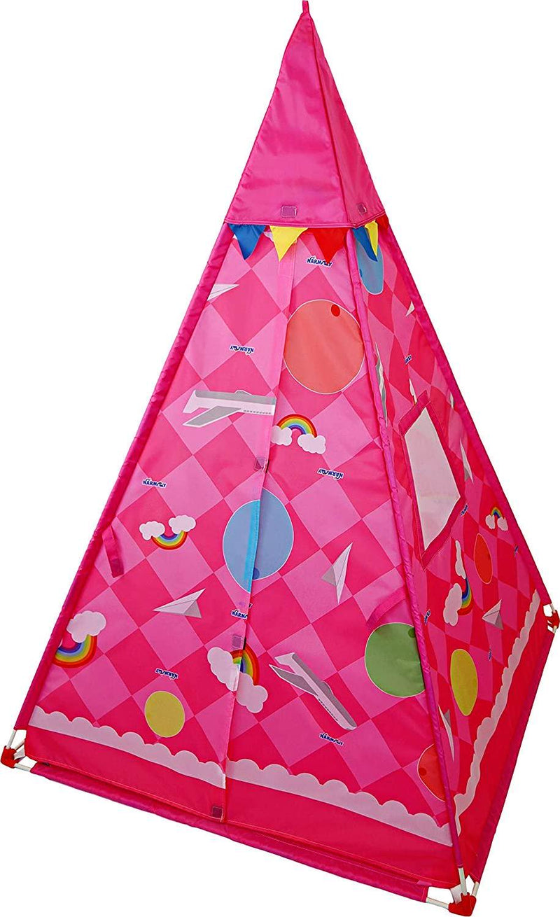 NARMAYÂ Tepee Tent Pink Fantasia Play Tent for Kids Indoor / Outdoor Play - 99 x 99 x 139 cm