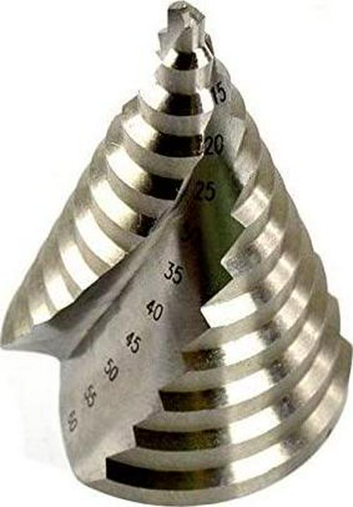 NUZAMAS HSS Spiral Step Drill Bit | Multi Hole Cutter | 6mm-60mmTotal 12 Steps Sizes Hole Cutting, Enlarge, Metal Sheet, PCV, Woodworking