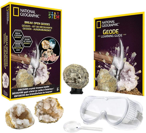 National Geographic Crack Open 2 Geodes and Explore Crystals with NATIONAL GEOGRAPHIC (NGGEO2)
