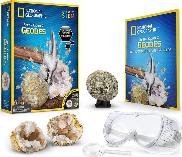 National Geographic Break Open 2 Real Geodes Science Kit