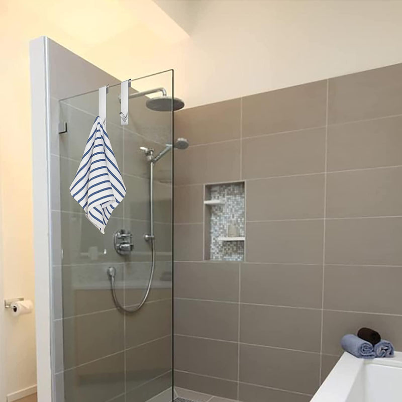 Neakhmer Shower Door Hooks for Towel, (7-Inch) 2Pack Extended Bathroom