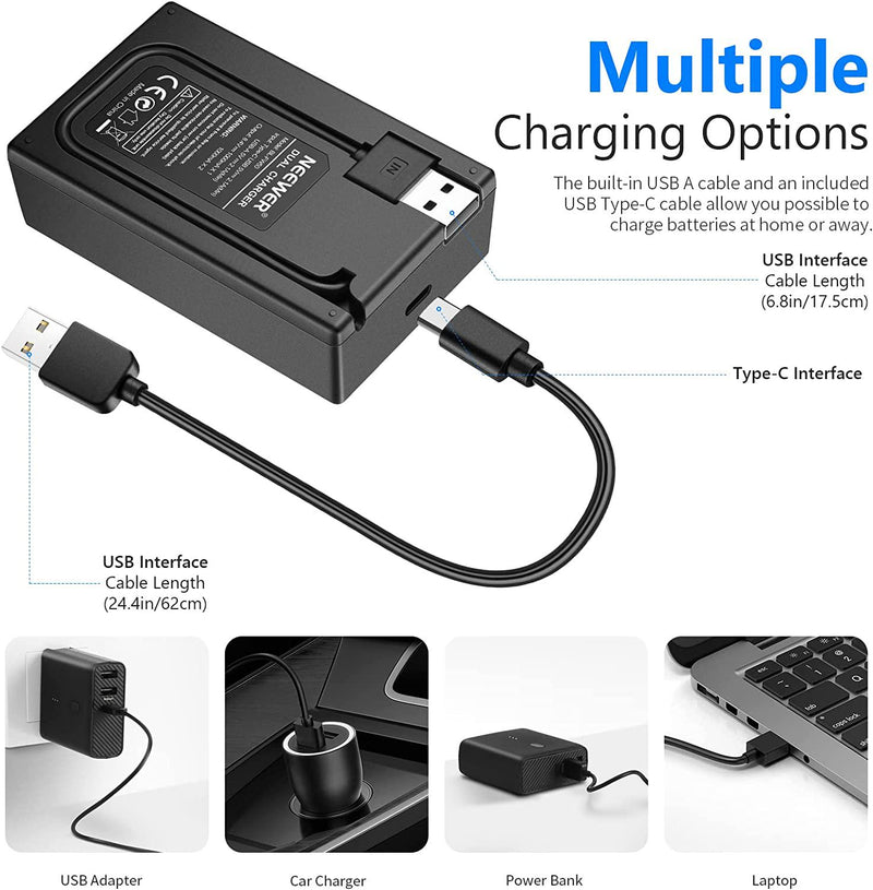 USB Dedicated Duo Charger LCD for Sony NP-FZ100