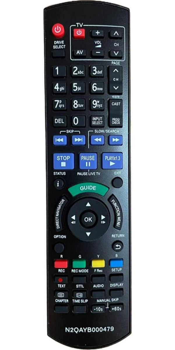 New N2QAYB000479 Replacement PANASONIC Remote Control fit for PANASONIC DVD Recorder DMR-XW380 DMR-XW385 DMR-XW390 DMR-XW480 DMRXW380 DMRXW385 DMRXW390 DMRXW480 DMR-XW380GL DMR-XW385GL