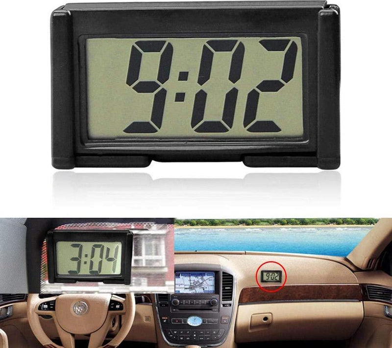 Niome Mini Car Clock Auto Car Truck Dashboard Time Self-Adhesive Brack