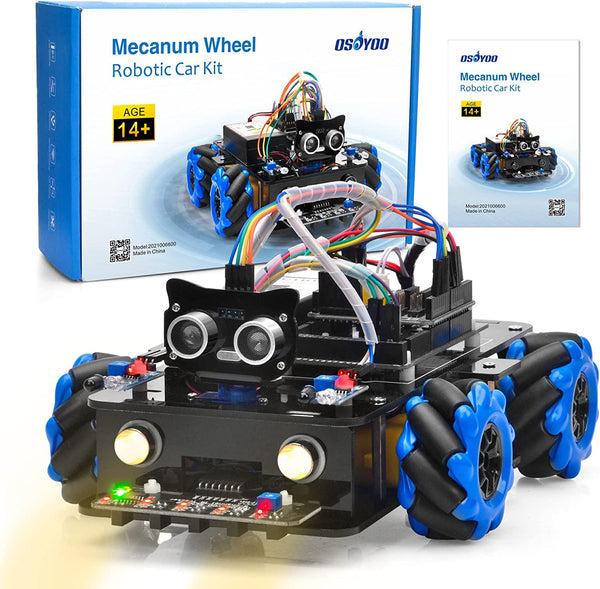 OSOYOO Omnidirectional Mecanum Wheels Robot Car Kit for Arduino Coding Students based on Mega2560 Introduction